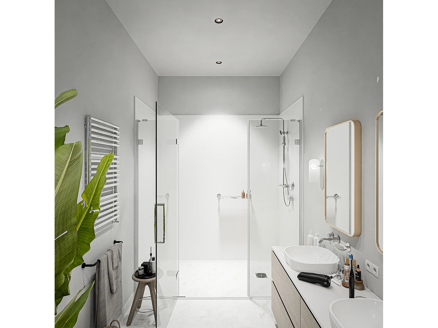 Panneau Douche PVC Blanc - L. 240 x l. 100 x ép. 1 cm