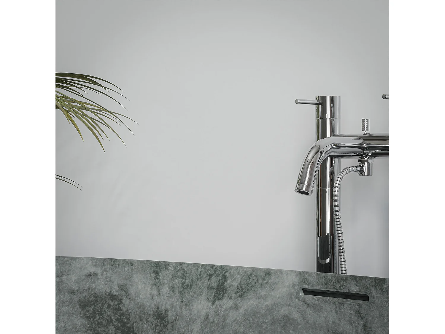 Panneau Douche PVC Blanc - L. 240 x l. 100 x ép. 1 cm