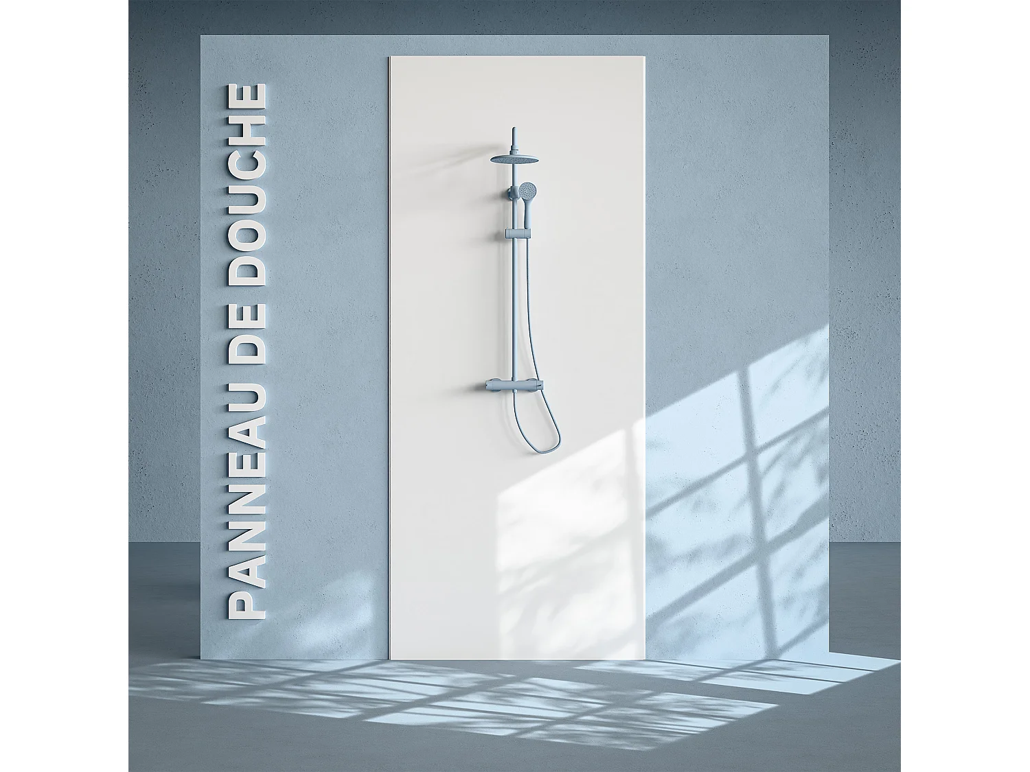 Panneau Douche PVC Blanc - L. 240 x l. 100 x ép. 1 cm