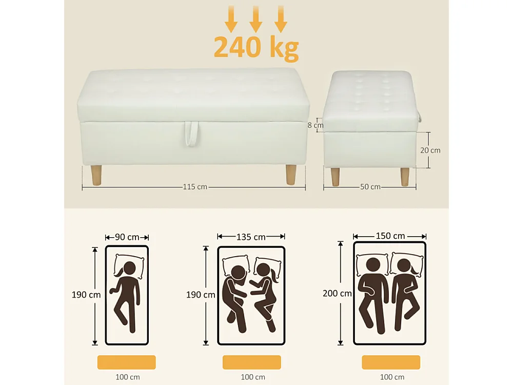 Polsterhocker mit Stauraum, Schuhbank weicher Stoffbezug,Sitzhocker mit Stauraum Aufbewahrungsbox
