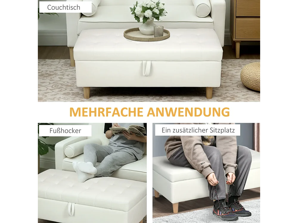 Polsterhocker mit Stauraum, Schuhbank weicher Stoffbezug,Sitzhocker mit Stauraum Aufbewahrungsbox