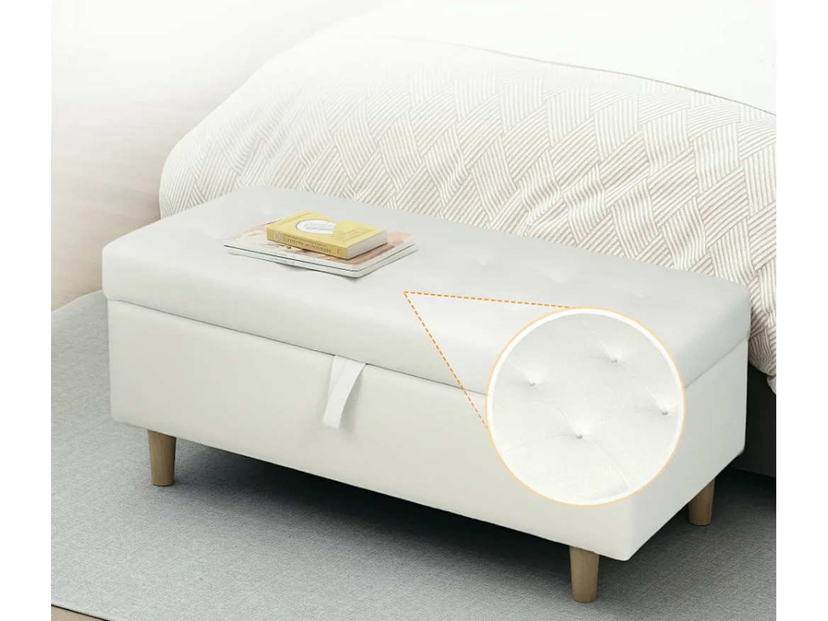 Polsterhocker mit Stauraum, Schuhbank weicher Stoffbezug,Sitzhocker mit Stauraum Aufbewahrungsbox