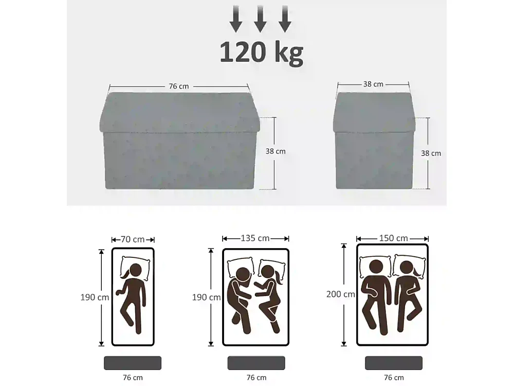 Polsterbank,Sitzbank Aufbewahrungshocker,mit Stauraum und Deckel für Wohnzimmer, Schlafzimmer, Flur