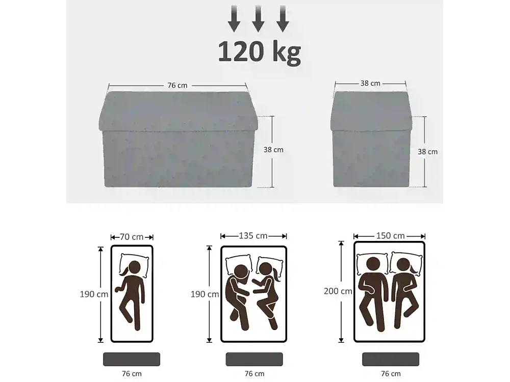 Polsterbank,Sitzbank Aufbewahrungshocker,mit Stauraum und Deckel für Wohnzimmer, Schlafzimmer, Flur