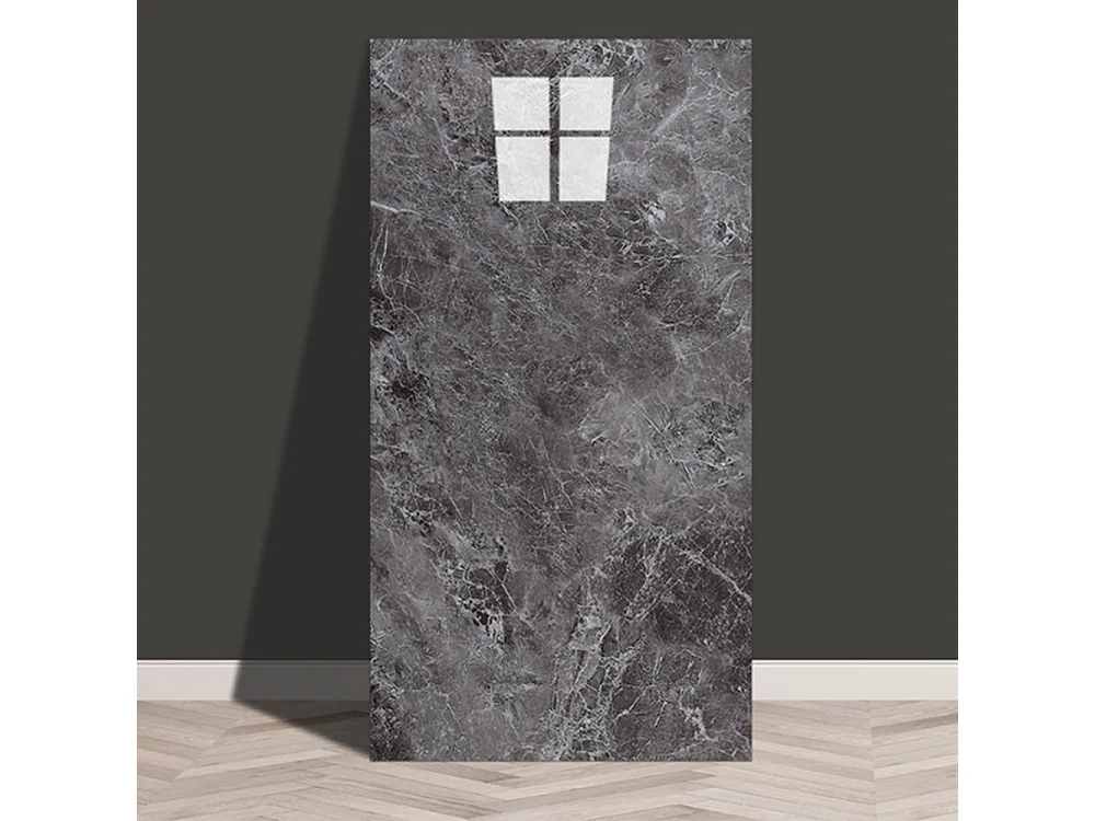 10 x Papier peint autocollant 3D Effet carrelage 30 cm x 60 cm Gris 1,8 m²