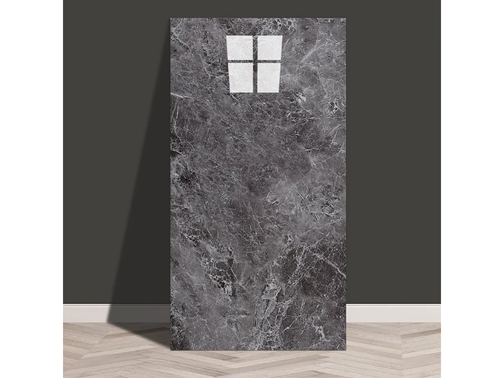 10 x Papier peint autocollant 3D Effet carrelage 30 cm x 60 cm Gris 1,8 m²