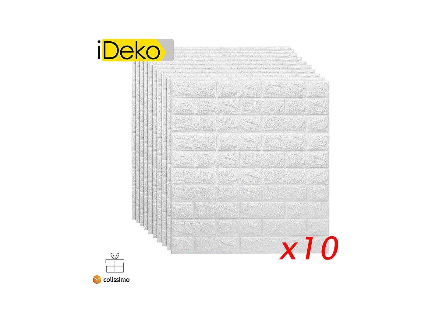 10 papiers peints autocollants 3D en mousse PE imperméable blanche, effet brique et pierre, DIY, 0,7 x 0,77 m