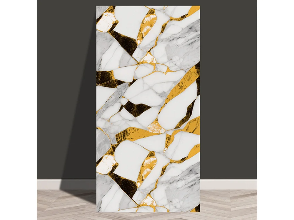 10 x Papier peint autocollant 3D Effet carrelage 30 cm x 60 cm Art moderne Blanc Serena 1,8 m²