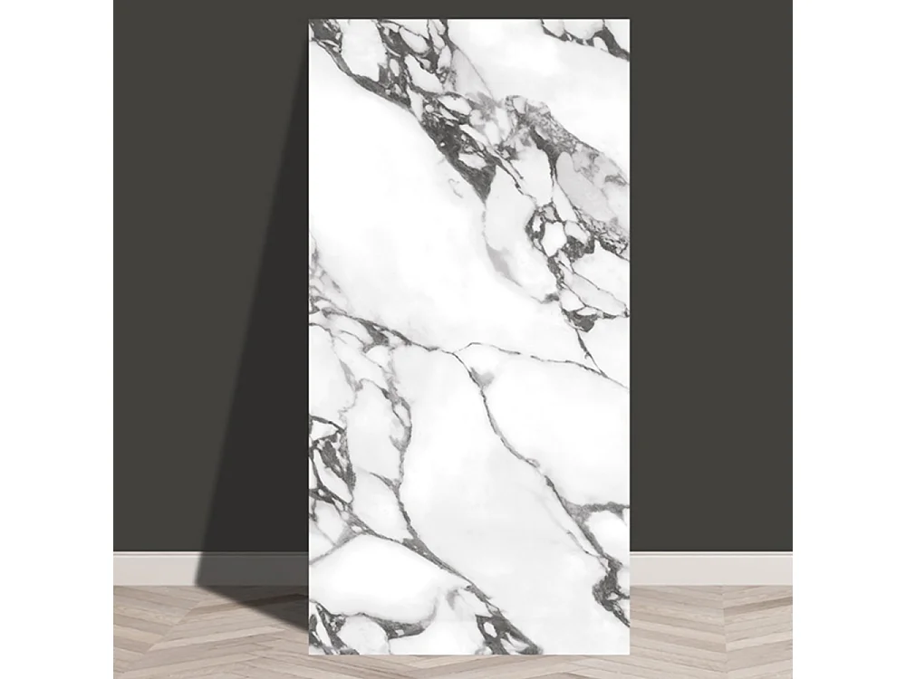 10 x Papier peint autocollant 3D Effet carrelage 30 cm x 60 cm Esquisse Blanc 1,8 m²