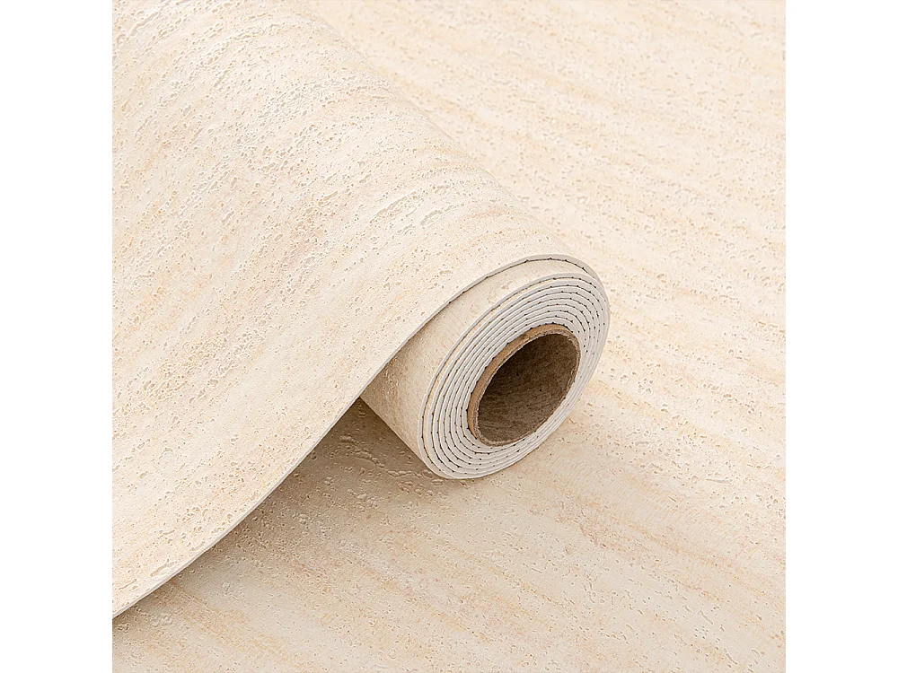 Papier peint 3D effet ciment jaune crème, autocollant, épais, rouleau de 60 cm x 2,8 m, style industriel, 1,68 m²