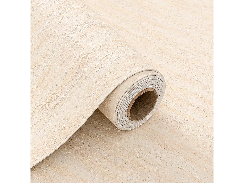 Papier peint 3D effet ciment jaune crème, autocollant, épais, rouleau de 60 cm x 2,8 m, style industriel, 1,68 m²