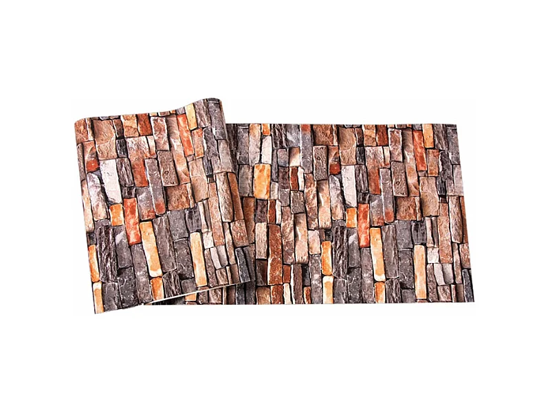 Papier peint PVC 3D rétro imitation brique, décor naturel antique, brique rouge, 9,3 x 0,53 m