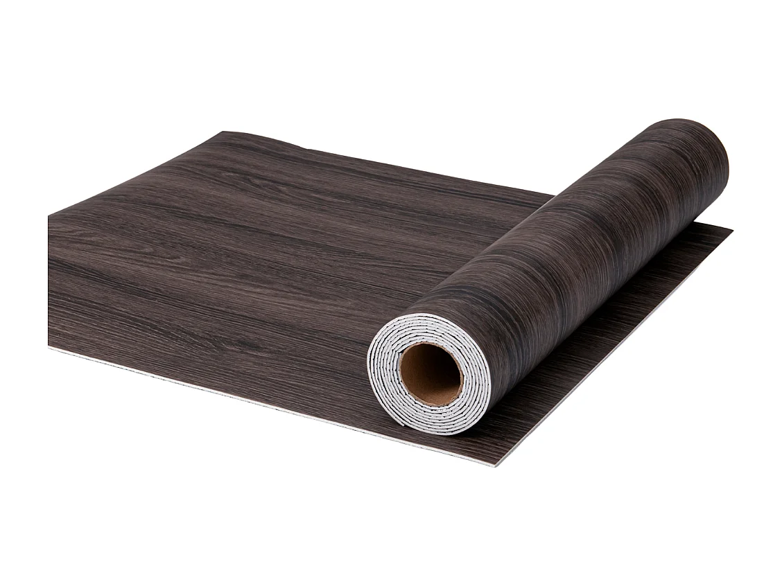 Papier peint autocollant épais effet bois noir café, 60 cm x 3 m, style industriel, 1,8 m²