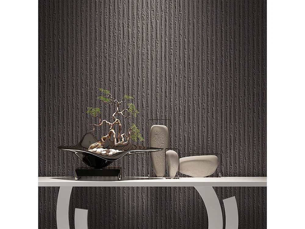 Papier peint 3D autocollant épais effet ciment noir gris, 60 cm x 2,8 m, style industriel, 1,68 m²