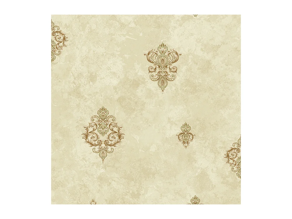 Papier peint texturé 3D Palace Garden, série Retro Vintage, 10 x 0,53 m, papier peint beige à fleurs pour le salon, Sunshine