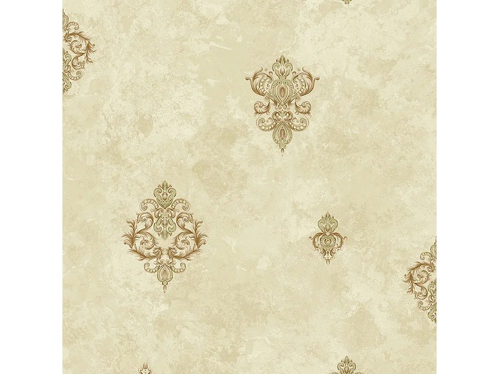 Papier peint texturé 3D Palace Garden, série Retro Vintage, 10 x 0,53 m, papier peint beige à fleurs pour le salon, Sunshine