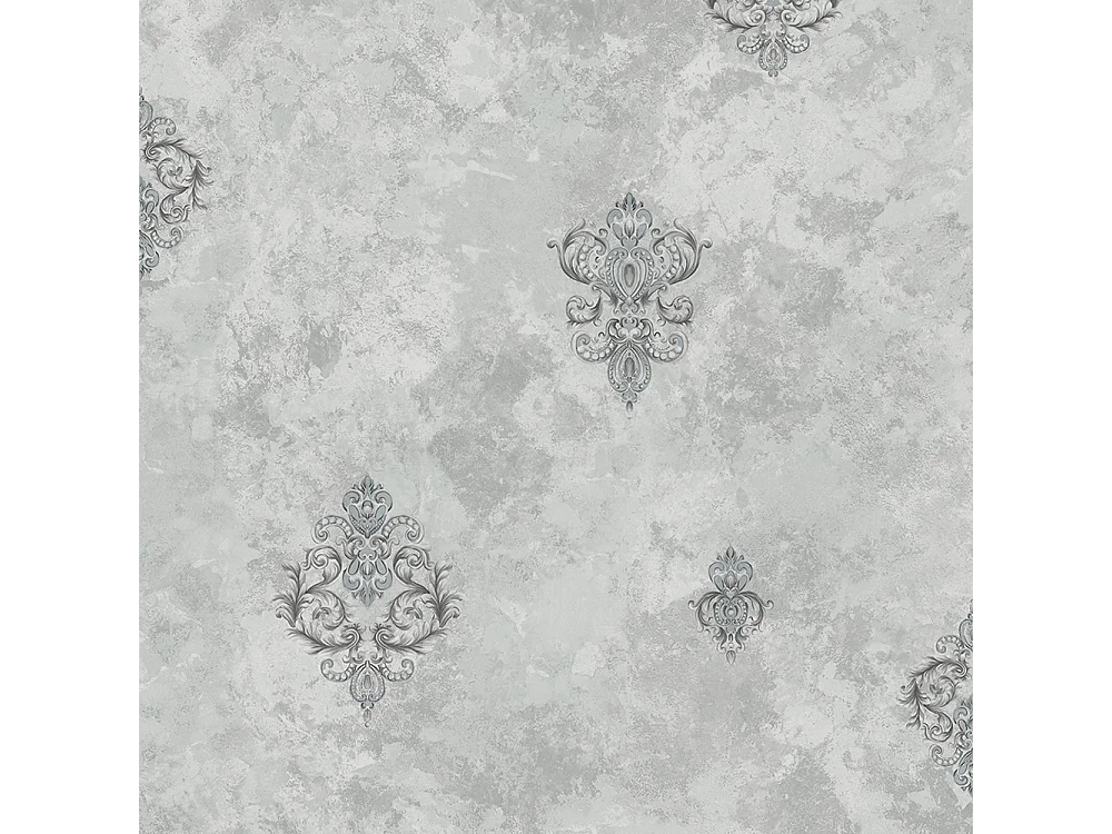 Papier peint texturé 3D, collection Palace, rétro vintage, 10 x 0,53 m, pour salon, motif floral argenté