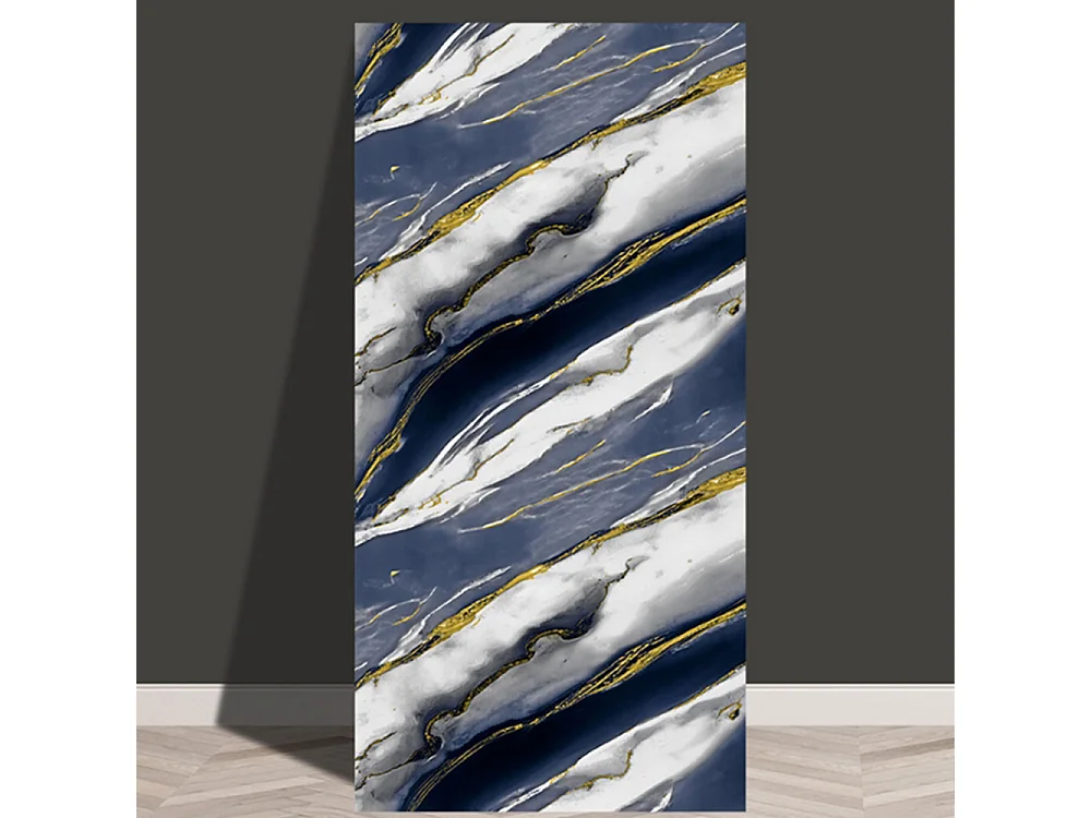 10 papiers peints autocollants 3D effet carrelage, 30 cm x 60 cm, bleu voie lactée, 1,8 m²