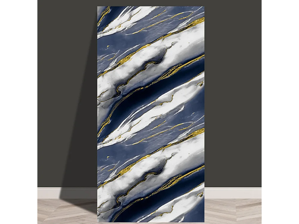 10 papiers peints autocollants 3D effet carrelage, 30 cm x 60 cm, bleu voie lactée, 1,8 m²