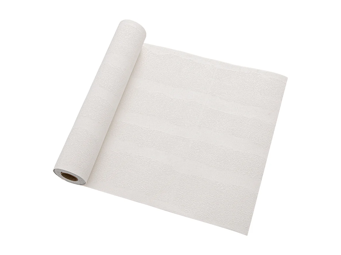 Papier peint 3D autocollant épais effet ciment blanc, 60 cm x 2,8 m, style industriel, 1,68 m²