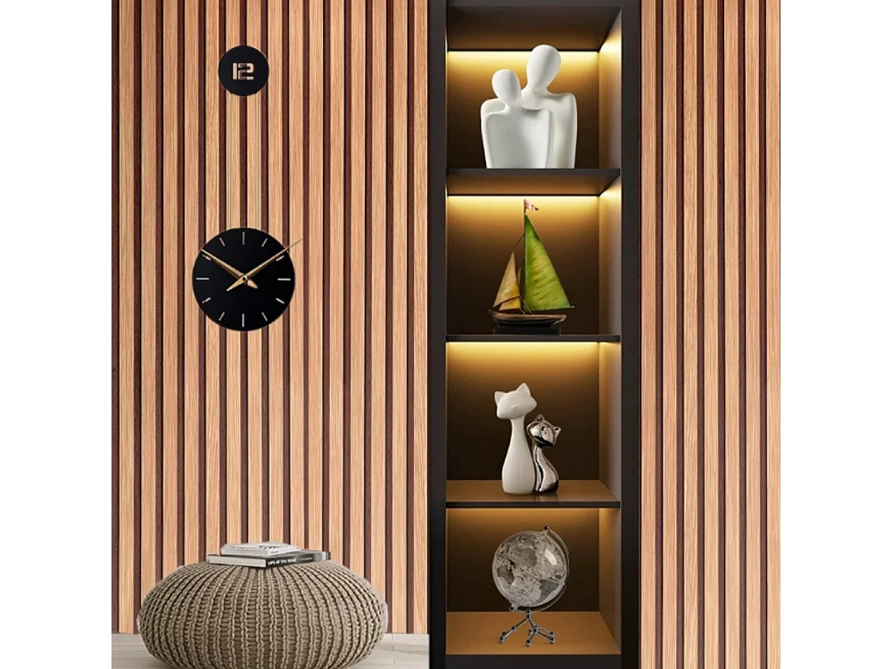 Rouleau de papier peint autocollant 3D PVC 60 cm x 3 m Imitation bois Marron Résistant à l'eau et à l'humidité