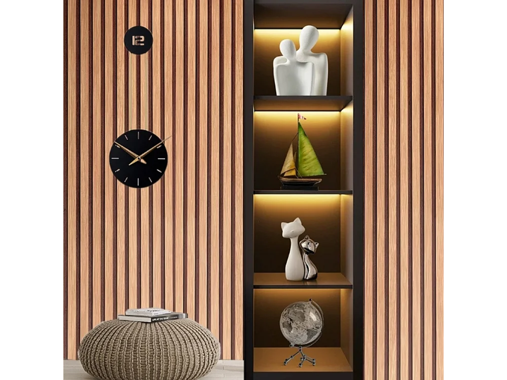 Rouleau de papier peint autocollant 3D PVC 60 cm x 3 m Imitation bois Marron Résistant à l'eau et à l'humidité