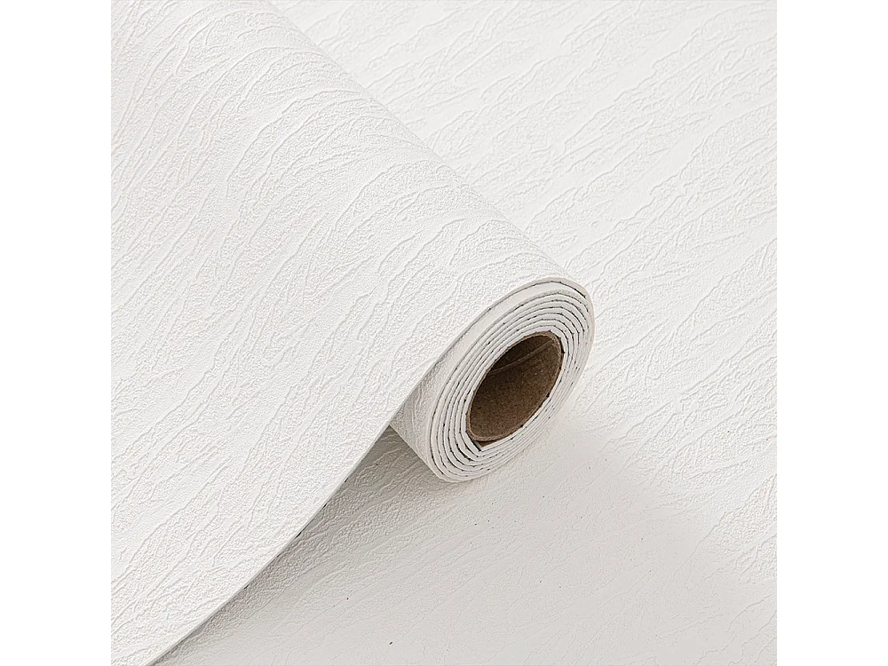 Papier peint 3D autocollant épais effet ondulation blanc, 60 cm x 2,8 m, style jardin, 1,68 m²
