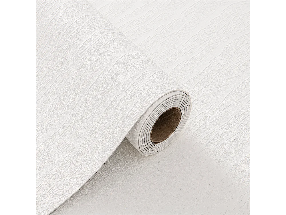Papier peint 3D autocollant épais effet ondulation blanc, 60 cm x 2,8 m, style jardin, 1,68 m²