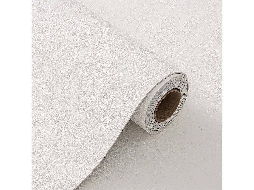 Papier peint autocollant 3D épais effet ciment blanc, rouleau de 60 cm x 2,8 m, style industriel, 1,68 m²