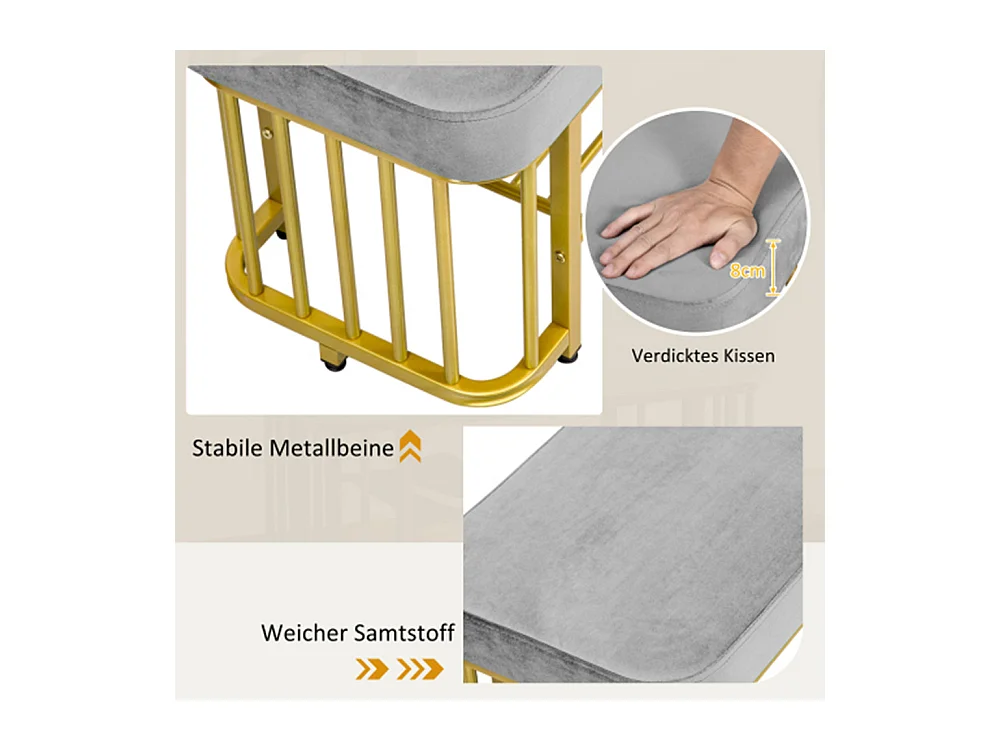 Schuhbank mit Sitzfläche aus Metallgestell,Schuhschrank Platzsparende Flurbank mit verstellbaren Füßen als Schuhbank für Flur