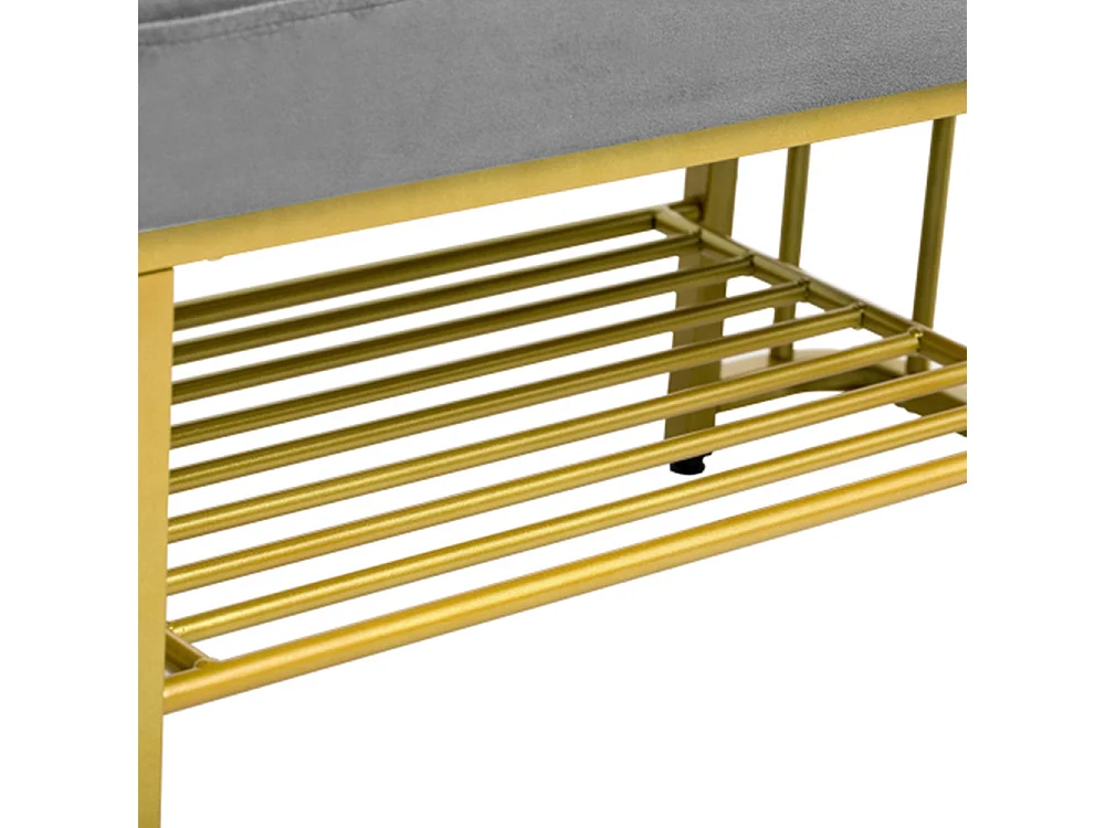 Schuhbank mit Sitzfläche aus Metallgestell,Schuhschrank Platzsparende Flurbank mit verstellbaren Füßen als Schuhbank für Flur