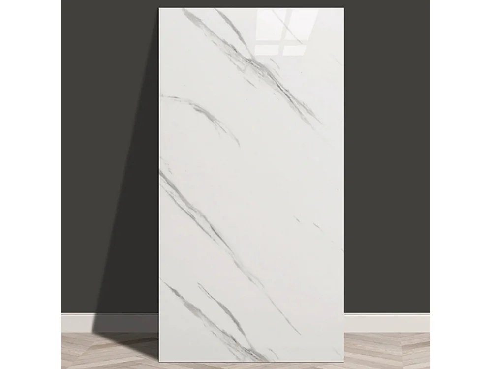 10 papiers peints 3D autocollants effet carrelage, 30 cm x 60 cm, blanc, 1,8 m²