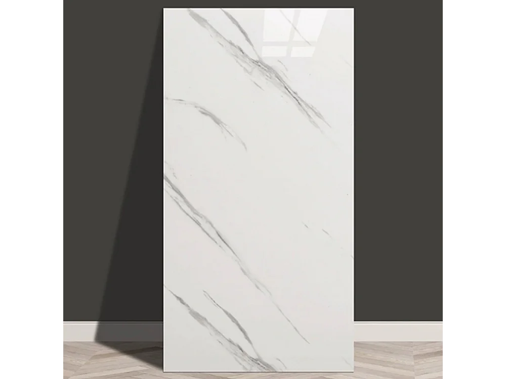 10 papiers peints 3D autocollants effet carrelage, 30 cm x 60 cm, blanc, 1,8 m²