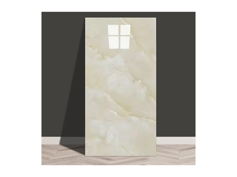 10 papiers peints autocollants 3D effet carrelage 30 cm x 60 cm Beige 1,8 m²