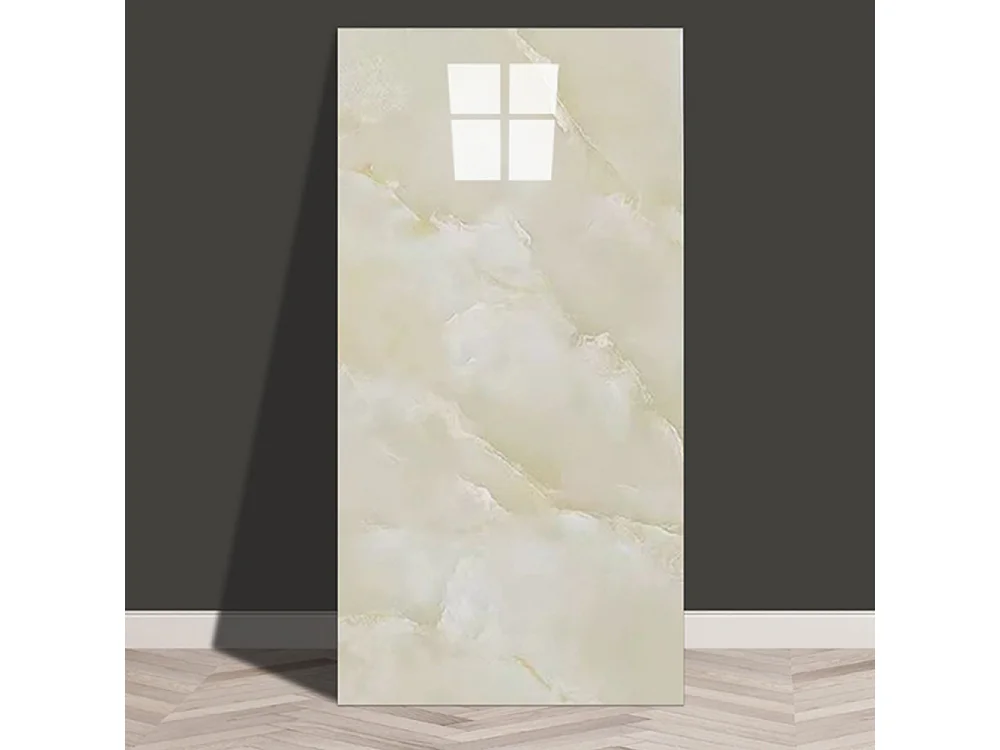 10 papiers peints autocollants 3D effet carrelage 30 cm x 60 cm Beige 1,8 m²