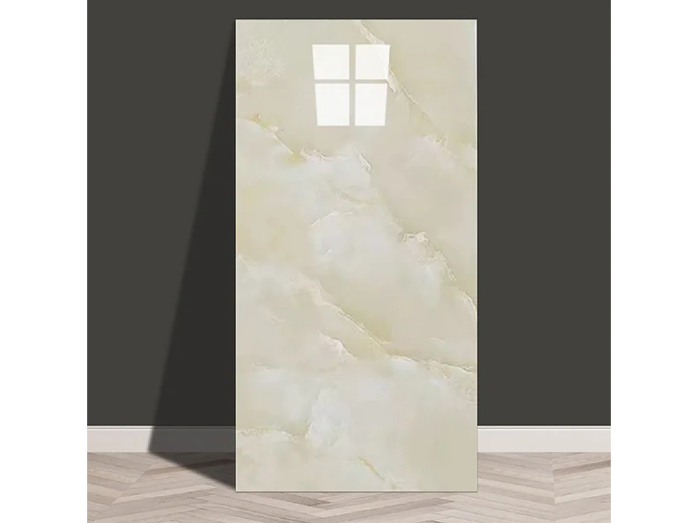 10 papiers peints autocollants 3D effet carrelage 30 cm x 60 cm Beige 1,8 m²