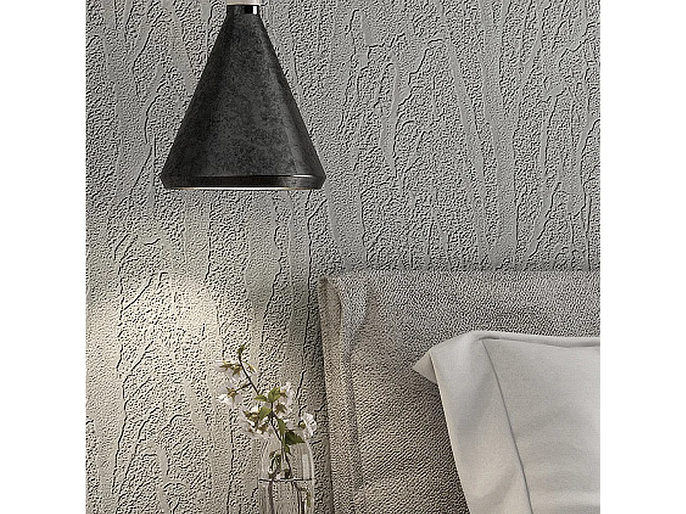 Papier peint 3D effet ondulation gris, autocollant, épais, rouleau de 60 cm x 2,8 m, style jardin doux, 1,68 m²