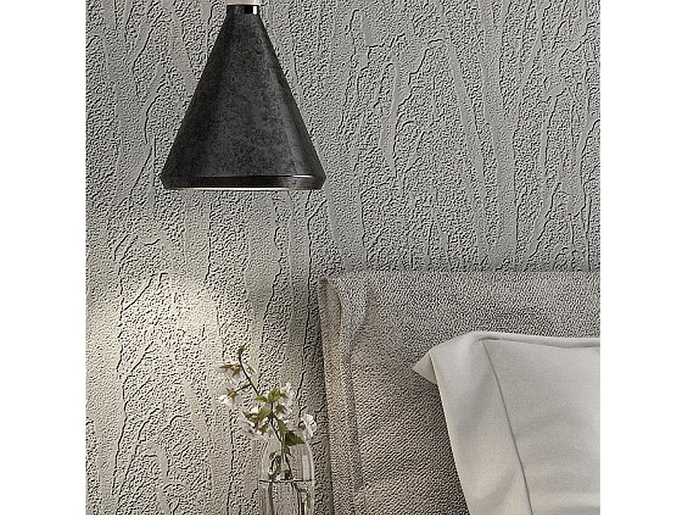 Papier peint 3D effet ondulation gris, autocollant, épais, rouleau de 60 cm x 2,8 m, style jardin doux, 1,68 m²