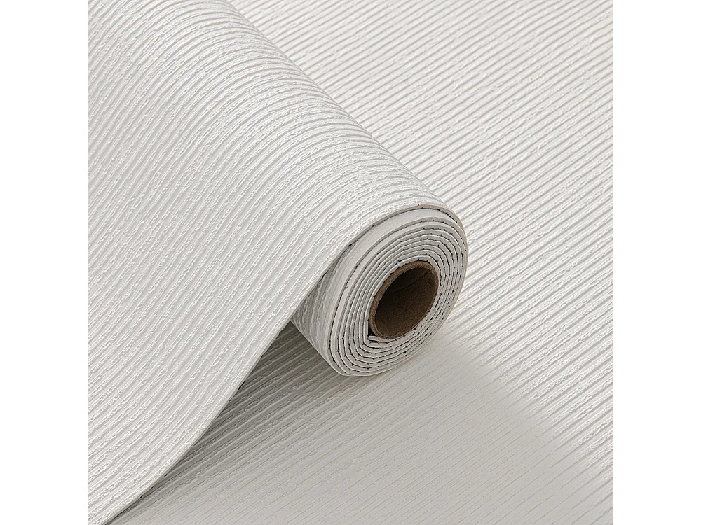 Papier peint 3D effet ciment blanc crème, autocollant, épais, rouleau de 60 cm x 2,8 m, style industriel, 1,68 m²