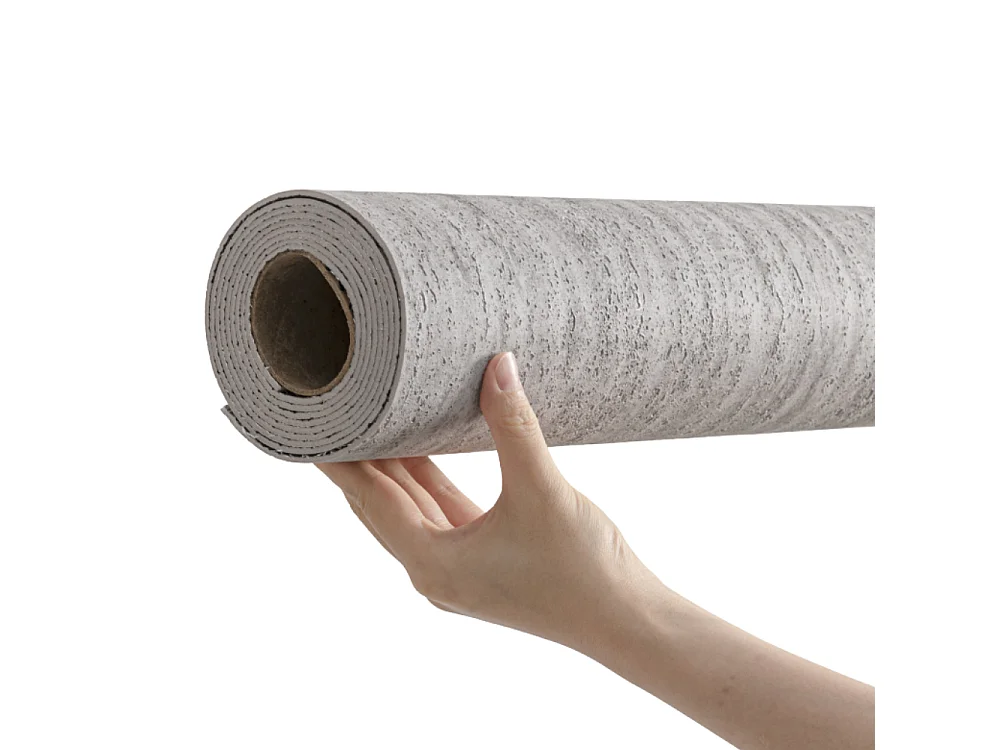 Gris Papier peint 3D effet ciment, autocollant épais, 60 cm x 2,8 m, rouleau industriel, 1,68 m²