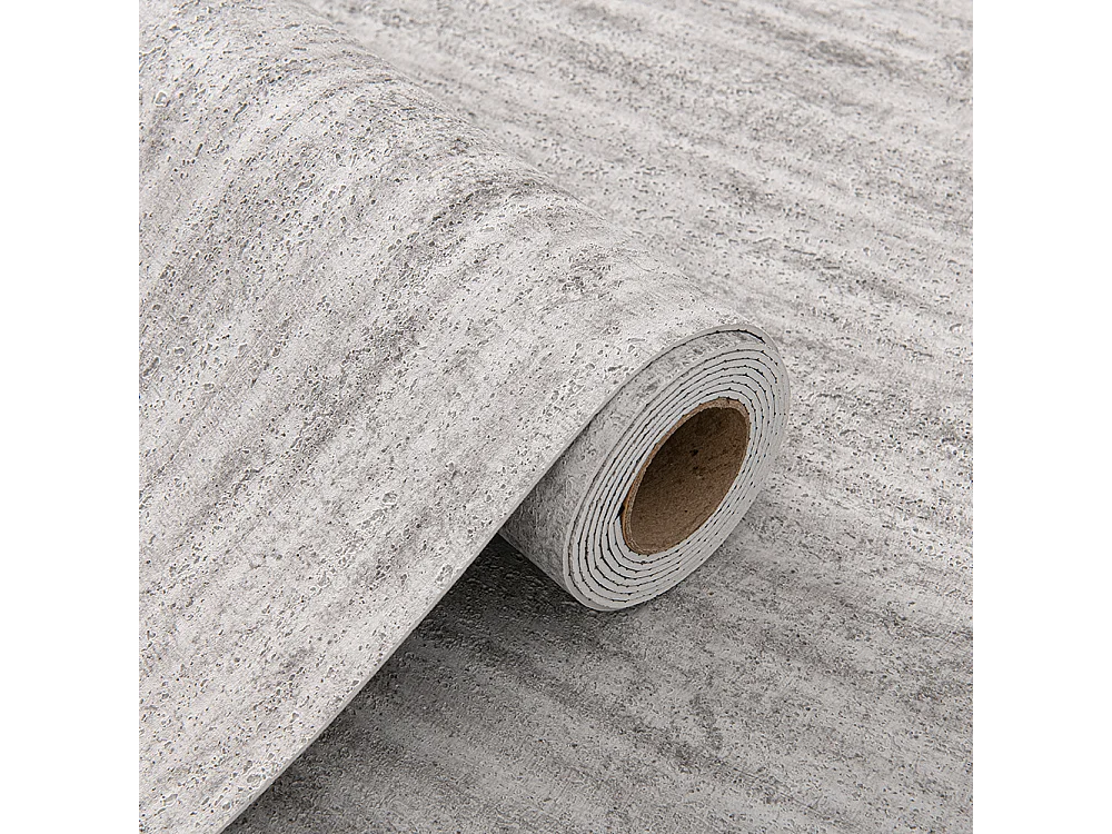Gris Papier peint 3D effet ciment, autocollant épais, 60 cm x 2,8 m, rouleau industriel, 1,68 m²