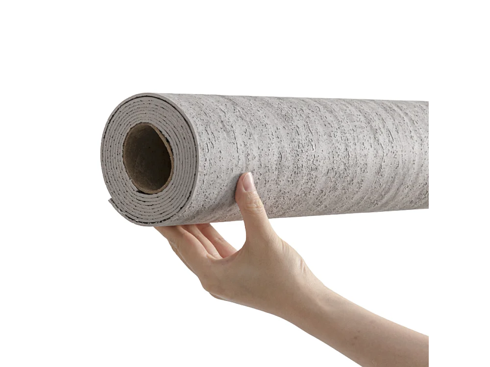 Gris Papier peint 3D effet ciment, autocollant épais, 60 cm x 2,8 m, rouleau industriel, 1,68 m²