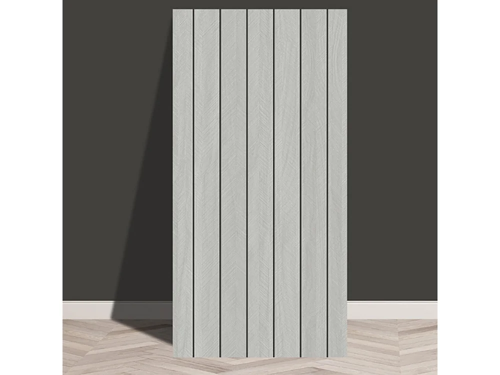 10 papiers peints autocollants 3D effet bois 30 cm x 60 cm, gris, 1,8 m²