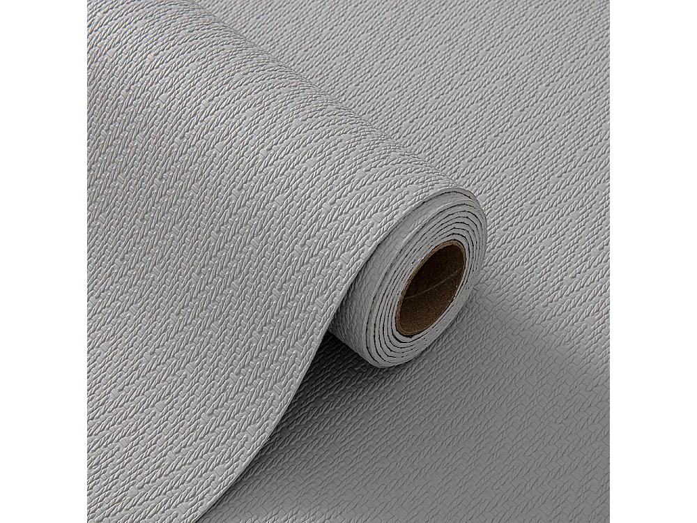 Papier peint autocollant épais effet tissu gris, 60 cm x 2,8 m, style jardin, 1,68 m²