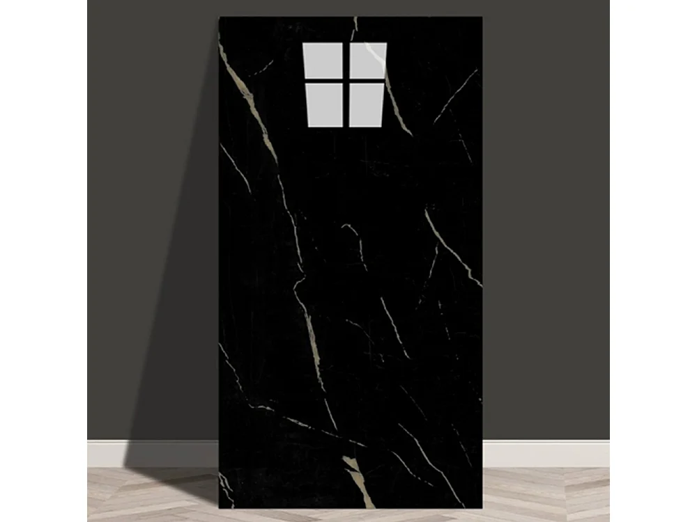 10 papiers peints autocollants 3D effet carrelage 30 cm x 60 cm, noir, 1,8 m²