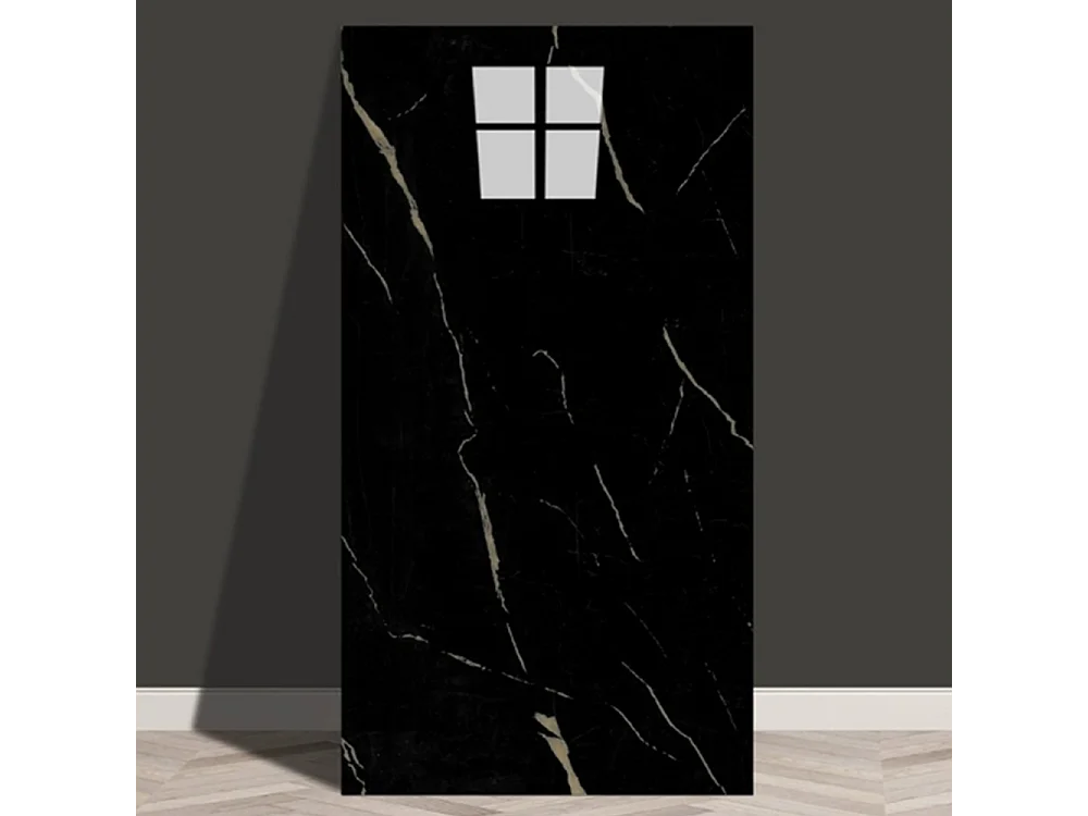 10 papiers peints autocollants 3D effet carrelage 30 cm x 60 cm, noir, 1,8 m²