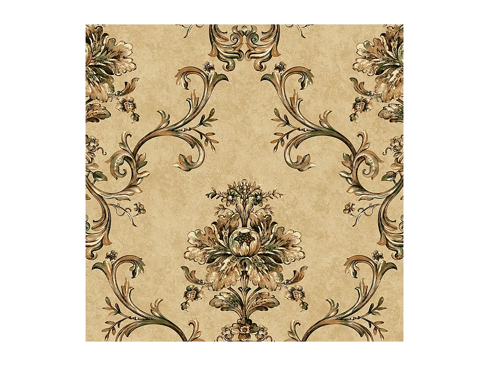 Papier peint texturé 3D, collection Palace Garden, rétro vintage, 10 x 0,53 m, pour salon, motif floral marron