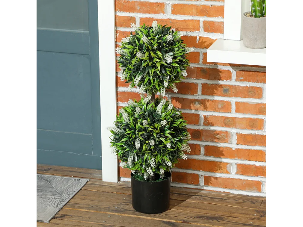 2er-Set Künstliche Pflanzen,Kunstpflanze im Blumentopf, 70 cm Zimmerpflanze für Wohnzimmer, Garten