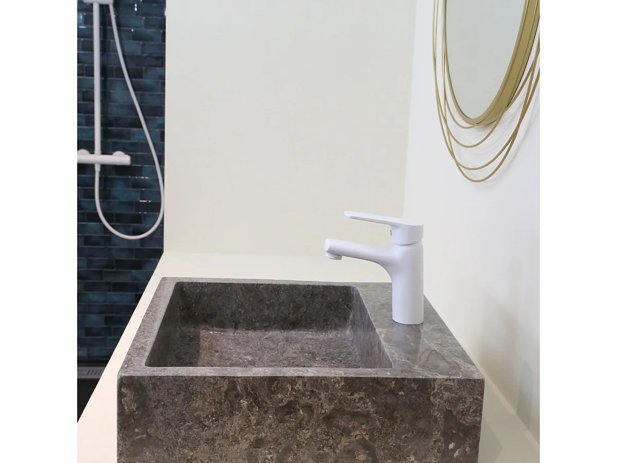 Rubinetto per lavabo basso Full bianco opaco  Essebagno