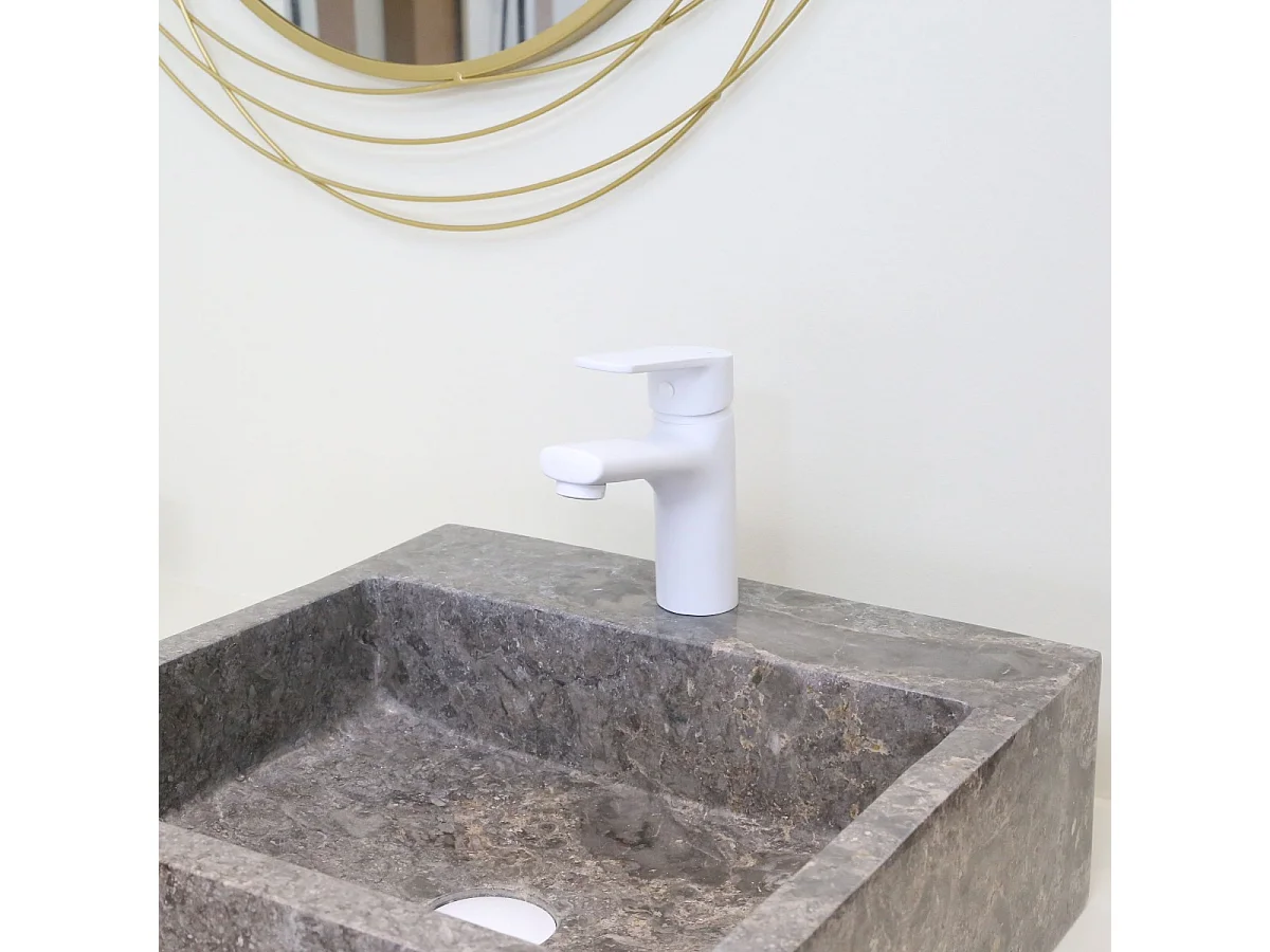 Rubinetto per lavabo basso Full bianco opaco  Essebagno